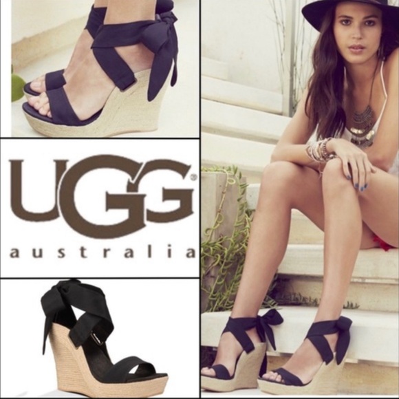 Ugg Jules tie platform wedges size 8. - Picture 3 of 6
